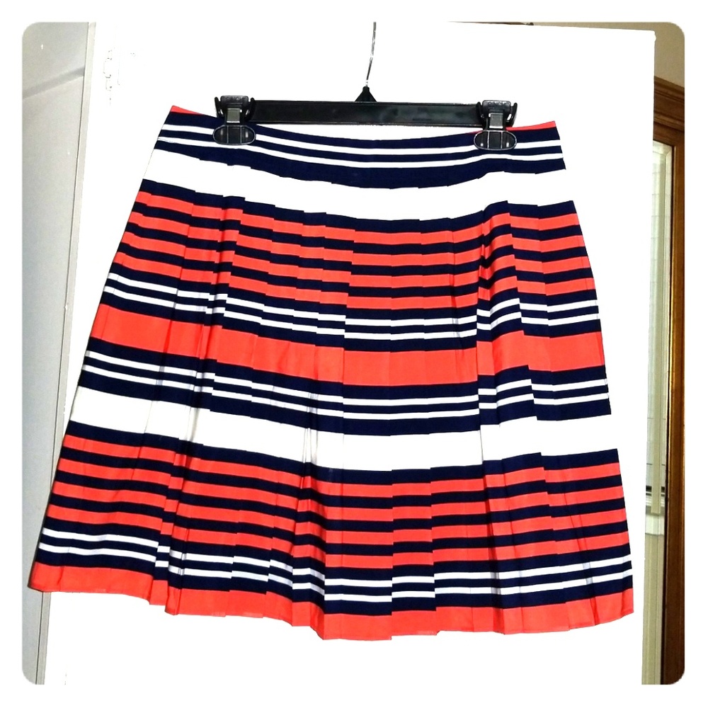 Multi-colored pleated skirt
